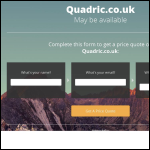 Screen shot of the Quadric Ltd website.