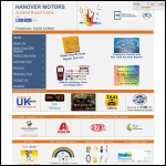 Screen shot of the Hanover Motors website.