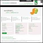 Screen shot of the The Business Connection website.