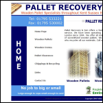Screen shot of the Pallet Recovery & Son website.