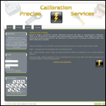 Screen shot of the Precise Calibration Services Ltd website.