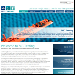 Screen shot of the MS Testing website.