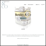 Screen shot of the Bentley & Co Jewellery website.