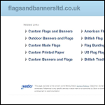 Screen shot of the Flags & Banners Ltd website.