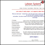 Screen shot of the Laheen Systems Ltd website.