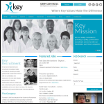 Screen shot of the Key Recruitment Ltd website.