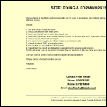 Screen shot of the Steelfixer Ltd website.