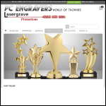 Screen shot of the P.C. Engravers World of Trophies website.