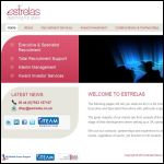 Screen shot of the Estrelas Resourcing Ltd website.