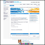 Screen shot of the Polymer House Ltd website.