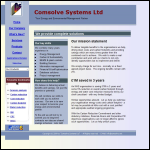 Screen shot of the Comsolve Systems Ltd website.