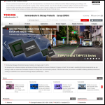 Screen shot of the Toshiba Electronic (UK) Ltd website.