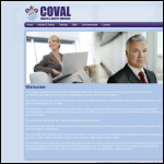 Screen shot of the Coval Health & Safety Services Ltd website.