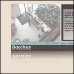 Screen shot of the Bacchus Interiors Exhibition & Display website.