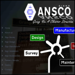 Screen shot of the Ansco Signs Ltd website.