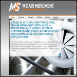 Screen shot of the MS Air Movement Ltd website.