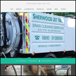 Screen shot of the Sherwood Jet Vac Ltd website.
