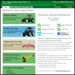 Screen shot of the Independent Agri-parts Co website.
