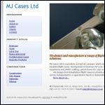 Screen shot of the Mj Cases Ltd website.