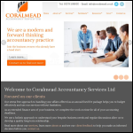 Screen shot of the Coralmead Accountancy Services website.