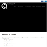 Screen shot of the Qinesis Marketing website.