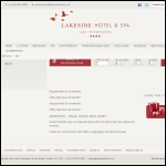 Screen shot of the Lakeside Conference Centre website.