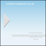 Screen shot of the Connect Research & Consultancy website.