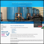 Screen shot of the Top Up Water Products website.