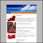 Screen shot of the Rain Engineering Ltd website.