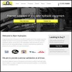 Screen shot of the Atom Hydraulics Ltd website.