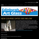 Screen shot of the Edinburgh Art Glass website.