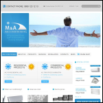 Screen shot of the M & A Air Conditioning Ltd website.