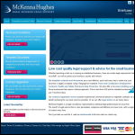 Screen shot of the McKenna Hughes Ltd website.