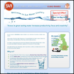 Screen shot of the Sun Water Coolers Ltd website.