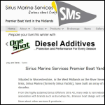 Screen shot of the Sirius Marine Services Ltd website.