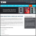 Screen shot of the Tristan Steel Doors website.