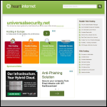 Screen shot of the Universal Fire & Security website.