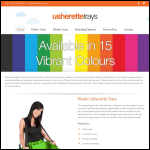 Screen shot of the Usherette Trays website.