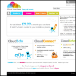 Screen shot of the CloudNumbers website.