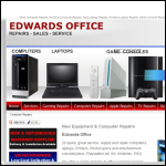 Screen shot of the Edwards Office Supplies website.