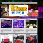 Screen shot of the UK Events Ltd website.