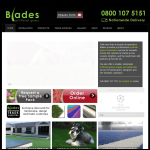 Screen shot of the Blades Artificial Grass website.