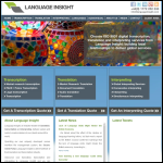Screen shot of the Language Insight website.