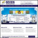 Screen shot of the Seven Refrigeration website.