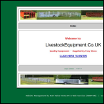 Screen shot of the Tony Binns Livestock Equipment website.