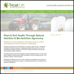 Screen shot of the Tricet UK website.
