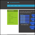 Screen shot of the Glasgow Skips website.