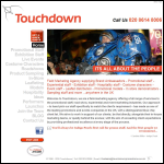 Screen shot of the Touchdown Promotions website.