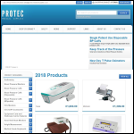 Screen shot of the ProTek Medical Ltd website.