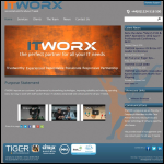 Screen shot of the IT WORX Solutions Ltd website.